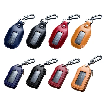 Auto Tlačidlo Prípadoch Auto príveskom Vozidla Smart Keychain Prípade Držiteľ PU Kožené 4 Farby na Zips/ Snap Tlačidlo Keychain