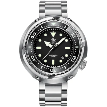STEELDIVE Luxusné Hodinky SD1978 Nadrozmerná 53.6 mm Nerezové Náramkové hodinky 1000m Nepremokavé NH35 Automatické Veľké Tuniaka Môže Potápačské Hodinky